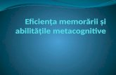 Eficienta Memorarii Si Abilitati Metacognitive