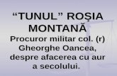 "Tunul" de la Roşia Montană , încă un meci câştigat de securişti ?