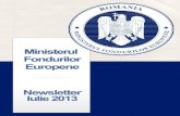Newsletter Iulie 2013 - Ministerul Fondurilor Europene