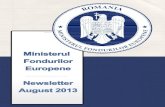 Newsletter Ministerul Fondurilor Europene - August 2013