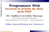 Programare Web - Accesul la baze de date prin PHP