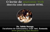 O lectie de anatomie Web. Disectia unui document HTML
