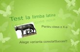 Test la limba latina nicoleta