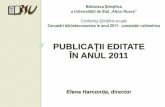 Elena Harconiţa:Publicaţii editate în anul 2011