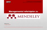 Managementul referintelor cu Mendeley