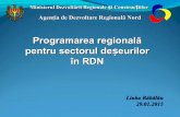 Programarea regională pentru sectorul deșeurilor în RDN