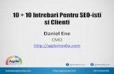 Daniel Ene: 10+10 intrebari pentru SEO-isti si clienti (2015.02.26, Impact Hub Bucharest)