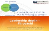 Craiova 26 mai O zi antrenament abilitati de coach pentru manageri invitatie si descriere