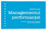 Managementul performantei - Evolutiv