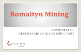 Romaltyn Mining - Comunitate si Responsabilitate