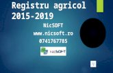 Soft registru agricol 2015 2019 - www.nicsoft.ro tel.: 0748113117