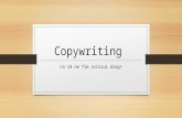 Ghid de copywriting pentru incepatori