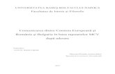 Comunicarea Dintre CE Si Romania Si Bulgaria, In Baza MCV Dupa Aderare