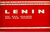 V.I. Lenin: Un pas înainte, doi paşi înapoi