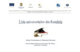Lista Universitati Romania