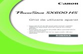 Canon SX 600 Manual de Utilizare