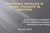 Materiale Metalice Si Aliaje Utilizate in Medicina