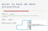 BU-Acces La Baze de Date-2013