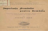 Importanţa Aromânilor Pentru Romania