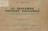 Ce Înseamnă Popoare Balcanice - Conferinţă Ţinută La Ateneul Român În Ziua de 13 Decembrie 1915