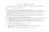 Statutul Cooperativei Apicole - Prescurtat