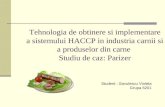 TTehnologia de obtinere si implementare a sistemului HACCP