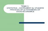 TEMA 1. Statistica - Instrument Al Cunoasterii Fenomenelor