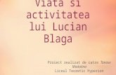 Viata Si Activitatea Lui Lucian Blaga