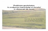 Probleme geotehnice in evaluarea hazardului si riscului la alunecari de teren