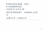 Program inmFormare Initiala Anul I 2014-2015 Aprobat Prin Hot CSM 817-03.07.2014 (1) (1)