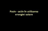 Pasiv - activ în utilizarea energiei solare