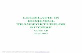 Legislatie in Domeniul Transporturilor Rutiere