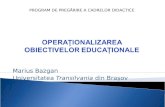 Operationalizarea obiectivelor educationale
