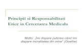 9. Principii Etice in Cercetarea Medicala