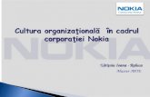 Cultura Organizationala in Cadrul Corporatiei Nokia