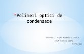 Polimeri optici de consensare