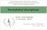 Prezentarea pentru Seminarul metodologic al Catedrei de Arte si Educatie artistica din 17.01.15