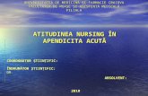 Atitudinea Nursing in Apendicita Acuta