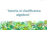 Istoria Si Clasificarea Algebrei