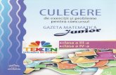 Carti Culegere.gazeta.matematica.junior Clasele.3 4 Ed.dph