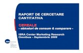 Raport de Cercetare Cantitativa ISRA Center - Magazinul Progresiv Cereale Omnibus Sept 2009 1
