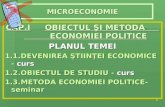 Cap.1.2009. Obiectul Si Metoda Economiei Politice