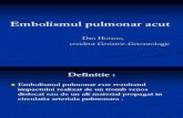 Embolismul Pulmonar Acut -Ghid 2008