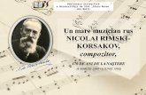 Un mare muzician rus NICOLAI RIMSKI-KORSAKOV, compozitor, 170 de ani de la naştere