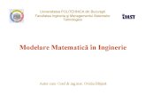 Modelare MA\atematica in Inginerie Curs 1
