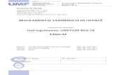 Regulament Pt Licenta UMF TGM