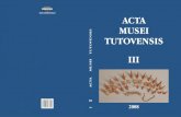 Acta Musei Tutovensis III