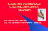 Transfer de Caldura, Ecuatii Calc Term