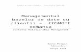 Managementul bazelor de date cu clientii Cosmote