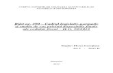 Cadrul legislativ-normativ și studiu de caz privind dispozitiile finale ale codului fiscal – H.G. 50/2012